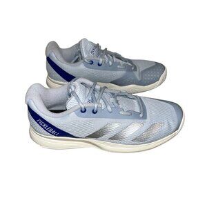 Adidas Courtflash Pickleball Halo Blue Silver Metallic Sneakers Women’s Size 9.5
